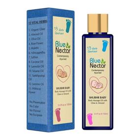 img 4 attached to Natural & Nourishing Ayurvedic Baby Massage Oil for Healthy Babies - Blue Nectar (3.4 fl oz)