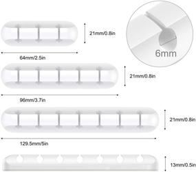 img 2 attached to 💡 Soulwit Клипсы для кабелей, 3 штуки: эффективная организация проводов для настольной зарядки через USB, питания, кабелей мыши - силиконовая самоклеящаяся основа, идеально подходит для дома и офиса (белый)