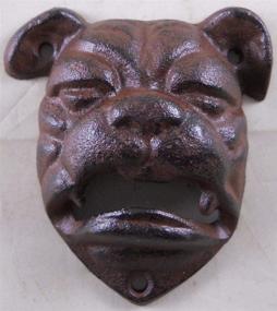 img 3 attached to 🐶 Premium Cast Iron Bulldog Bottle Opener - Stylish Wall Mount Design for Easy Opening