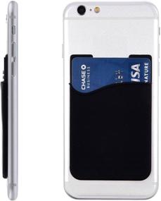 img 1 attached to 📱 Agentwhiteusa Stick-on Wallet for Cell Phones: Credit Card, Business Card & ID Holder for iPhone, Android & Most Smartphones