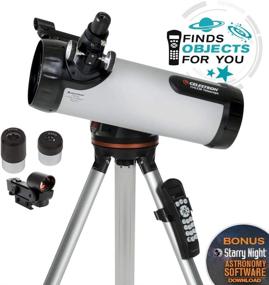 img 3 attached to 🌌 Celestron 114LCM Computerized Newtonian Telescope: Ideal Telescopes for Beginners, 2 Eyepieces, Motorized Altazimuth Mount & Full-Height Tripod, Large 114mm Newtonian Reflector