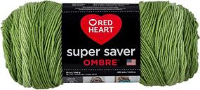 img 4 attached to 🍏 Vibrant Green Apple Shade: Red Heart Ombre Yarn - Perfect for Knitting and Crochet Projects!