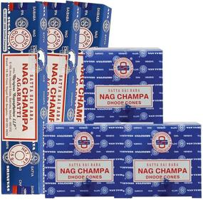 img 3 attached to Набор палочек индийского ароматического благовония Nag Champa - 3 пачки по 15 г с держателем для конусов - разнообразный набор для улучшенного ароматерапевтического опыта