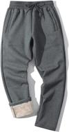 👖 men's winter fleece sherpa-lined sweatpants: warm, cozy, and active track jogger pants with convenient pockets logo