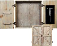 🎯 enhance your game room with the american legend barnwood dartboard cabinet - wheat finished barn style doors (dartboard not included) логотип