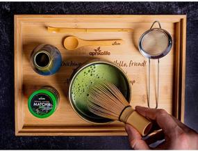 img 3 attached to 🍵 AprikaLife - Authentic Handmade Matcha Tea Gift Set: Organic Ceremonial Matcha Green Tea Starter Kit in Bamboo Gift Box (Navy Blue)