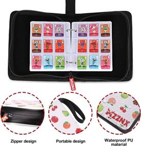 img 2 attached to 🍎 MZZNX 495 Mini Amiibo Cards Pockets Binder Holder for Animal Crossing, 1.3"x1" ACNH NFC Tag Game Cards Holder (Fruit)