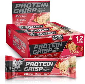 img 4 attached to BSN Syntha-6 Protein Crisp Bars - Strawberry Crunch, 12 Count, 20g Protein, Gluten Free, Low Sugar