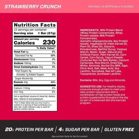 img 3 attached to BSN Syntha-6 Protein Crisp Bars - Strawberry Crunch, 12 Count, 20g Protein, Gluten Free, Low Sugar