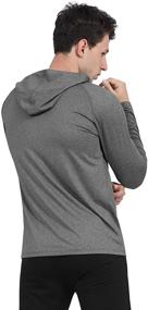 img 2 attached to DISHANG Athletic Hoodie Sleeve Running Men's Clothing