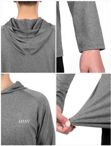 img 1 attached to DISHANG Athletic Hoodie Sleeve Running Men's Clothing