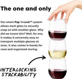 img 3 attached to TOSSWARE POP 18oz Vino XL SET OF 12 Plastic Wine Glasses - Premium Quality, Unbreakable, Crystal Clear, and Recyclable - Pack of 1, Count 12