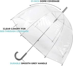 img 3 attached to 🌈 Totes Women's Clear Bubble Umbrella: The Ultimate Stylish Rain Accessory