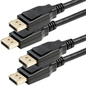 img 4 attached to 🔌 VESA Certified 8K DisplayPort to DisplayPort Cable - 6ft 2-Pack, [1440P@144Hz, 1080P@240Hz, 4K@120Hz, 8K@60Hz] & HDR Support