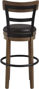 img 1 attached to 🪑 High-Quality Ball & Cast Swivel Pub Height Barstool Set - 29 Inch Seat Height, Light Brown (1 Piece)