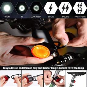 img 1 attached to 🚴 USB Rechargeable LED Bike Lights Set, Super Bright Headlight Taillight Combinations with 6 Light Modes, IPX4 Waterproof Night Bicycle Lights