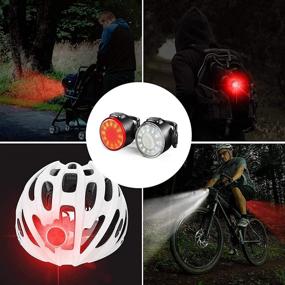 img 2 attached to 🚴 USB Rechargeable LED Bike Lights Set, Super Bright Headlight Taillight Combinations with 6 Light Modes, IPX4 Waterproof Night Bicycle Lights