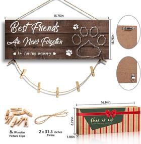 img 3 attached to 🐾 Personalized Pet Memorial Gifts: Paw Prints Sympathy Frame for Loss of Dog and Cat - Clip and Twine Included for Photo Hanging - Ideal Gifts for Pet Lovers