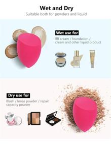 img 3 attached to 💄 InnoGear Makeup Sponge Blender Set - 10 Pcs Beauty Cosmetic Foundation Blending Applicator Puff, Flawless for Liquid Cream Powder (Multi colored)
