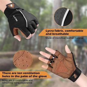 img 3 attached to 🚴 Zacro Cycling Gloves: Half Finger Biking Glove for MTB DH Road Bicycle - Winter Light, Anti-Slip & Shock-Absorbing - Unisex Gloves for Men/Women