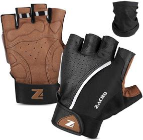 img 4 attached to 🚴 Zacro Cycling Gloves: Half Finger Biking Glove for MTB DH Road Bicycle - Winter Light, Anti-Slip & Shock-Absorbing - Unisex Gloves for Men/Women