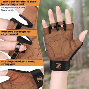 img 1 attached to 🚴 Zacro Cycling Gloves: Half Finger Biking Glove for MTB DH Road Bicycle - Winter Light, Anti-Slip & Shock-Absorbing - Unisex Gloves for Men/Women