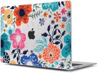 🌸 larteen matte shine through hardshell case cover for macbook pro 16" model a2141 – bright blooming flowers blossom logo