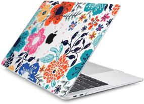 img 1 attached to 🌸 LARTEEN Matte Shine Through Hardshell Case Cover for MacBook Pro 16" Model A2141 – Bright Blooming Flowers Blossom