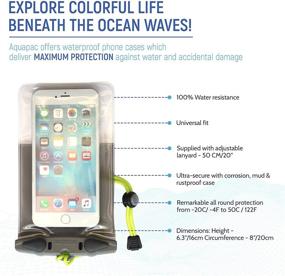 img 3 attached to Aquapac Waterproof Phone Case - iPhone 11/12 Pro Max, XR, XS, Mini 8 Plus, 7 Plus/6 Plus - Samsung S21, S20, S10 Plus, S9, S8, S7 - Google Pixel 4 XL, Pixel 3, Pixel 2 (Grey)