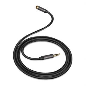 img 2 attached to 🔌 Jeselry 6Ft Male to Female Audio Cable - 4 Pole Hi-Fi Extension Stereo Sound 3.5mm Aux Cord for Car - Compatible with All 3.5mm-Enabled Devices - 1 Pack - Black