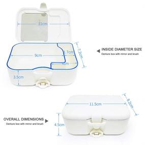 img 2 attached to 🦷 Optimized Denture Storage Box: Mirror, Cleaning Brush | Ideal for Orthodontic Teeth, Retainers, and More