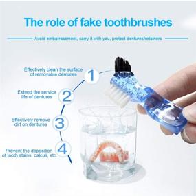 img 1 attached to 🦷 Оптимизированный ящик для хранения зубных протезов: зеркало, щетка для чистки | Идеально подходит для ортодонтических зубов, ретейнеров и многого другого