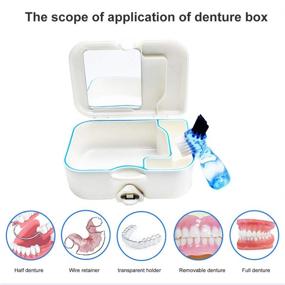 img 3 attached to 🦷 Optimized Denture Storage Box: Mirror, Cleaning Brush | Ideal for Orthodontic Teeth, Retainers, and More