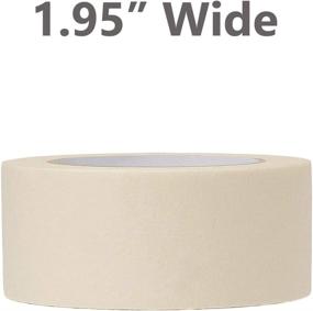 img 2 attached to LICHAMP Wide White Masking Tape Bulk Multi Pack - 🎭 4 Rolls, General Purpose & High Performance - 220 Total Yards!