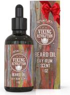 🧔 natural bay rum scent beard oil conditioner with argan & jojoba oils - enhances beard growth - nourishes & fortifies beards and mustaches for men (1 pack) logo