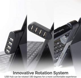 img 2 attached to Sabrent 4-Port USB 2.0 Hub - Adjustable 90°/180° Degree Rotatable Design (HB-UMN4)