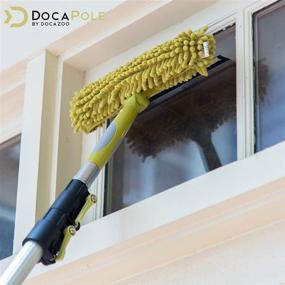 img 1 attached to 🧼 DOCAZOO DocaPole Window Squeegee and Scrubber Combo Attachment with 3 Blades, Universal Compatibility