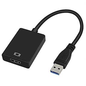 img 3 attached to Кабель-адаптер USB 3.0 к HDMI для Windows 7 8 10 - многофункциональный видеопереходник для подключения настольного или ноутбук ПК к монитору, проектору, телевизору.