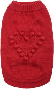 img 2 attached to 🐶 Designer Interlock Dog Sweaters with 3 Girly Patterns by Blueberry Pet