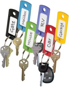 img 2 attached to 🔑 Colorful and Flexible Lucky Line Plastic Key Tag - Perfect for Men's Accessories