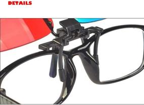 img 2 attached to 🕶️ Solarson 3D Clip-on Glasses: Red Blue/Cyan Anaglyph 3D Eyewear for Movies, Games & TV