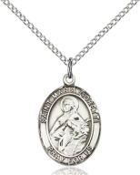 📿 3/4 inch religious patron saint medal pendant in sterling silver logo