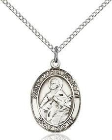 img 1 attached to 📿 3/4 Inch Religious Patron Saint Medal Pendant in Sterling Silver