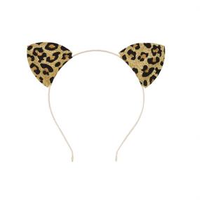 img 1 attached to 🐆 Lirila Beauty Glitter Leopard Print Cat Ears Hair Headbands - Delicate Colorful Hair Bands for Girls and Women, Assorted Colors, One Size, Pack of 5