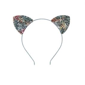 img 3 attached to 🐆 Lirila Beauty Glitter Leopard Print Cat Ears Hair Headbands - Delicate Colorful Hair Bands for Girls and Women, Assorted Colors, One Size, Pack of 5