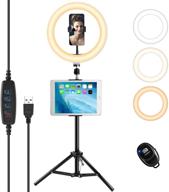 📸 jackyled dimmable led ring light with tripod stand & cell phone holder for 10" ipad - ideal for live stream, makeup, youtube, video, vlog, tiktok, photography, zoom meeting logo