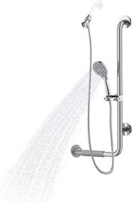 img 2 attached to 🚿 PULSE ShowerSpas 4001R-SSP ErgoSlideBar Hand Shower, ADA Compliant, Right-Hand Grip, Polished Stainless Steel