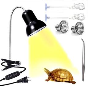 img 4 attached to 🐢 AquariumBasics Reptile Heat Lamp Light: Enhance Habitat with UVA UVB, Ideal for Turtles, Tortoise, Lizards, and Snakes – Includes Two 25W Bulbs, 2 Clips, 1 Tweezer