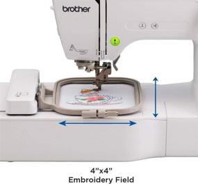 img 3 attached to 🧵 Brother PE535 Embroidery Machine with 80 Built-in Designs, 4x4 Hoop Area, 3.2-inch LCD Touchscreen, USB Port, and 9 Font Styles