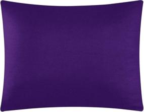 img 3 attached to 🎓 University All Season Easy-Wash Reversible Bright Solid Ultra-Soft Lightweight Microfiber Comforter Set - Twin Size in Vibrant Purple